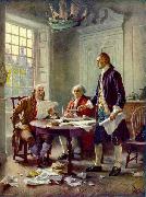 Jean Leon Gerome Ferris Writing the Declaration of Independence, 1776 Spain oil painting artist